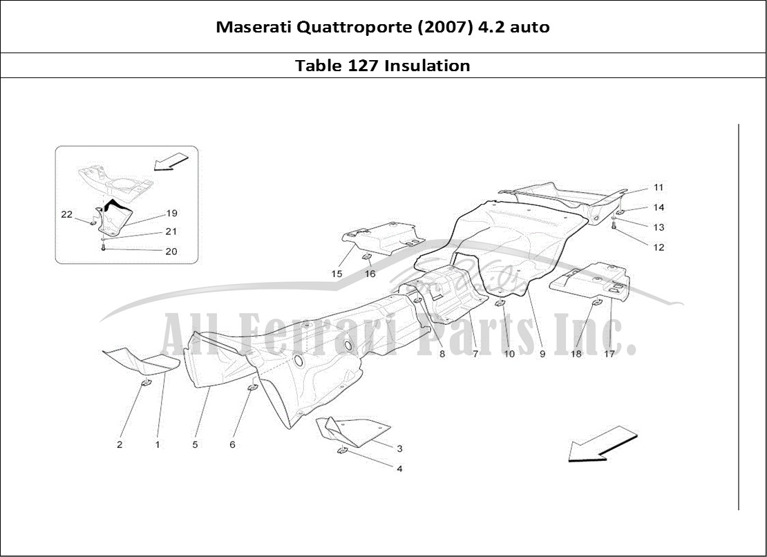 Ferrari Parts Maserati QTP. (2007) 4.2 auto Page 127 Thermal Insulating Panels