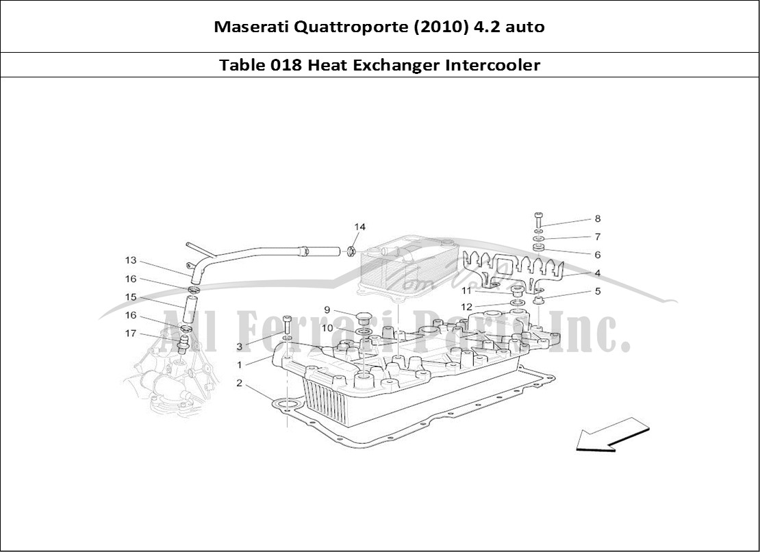 Ferrari Parts Maserati QTP. (2010) 4.2 auto Page 018 Heat Exchanger