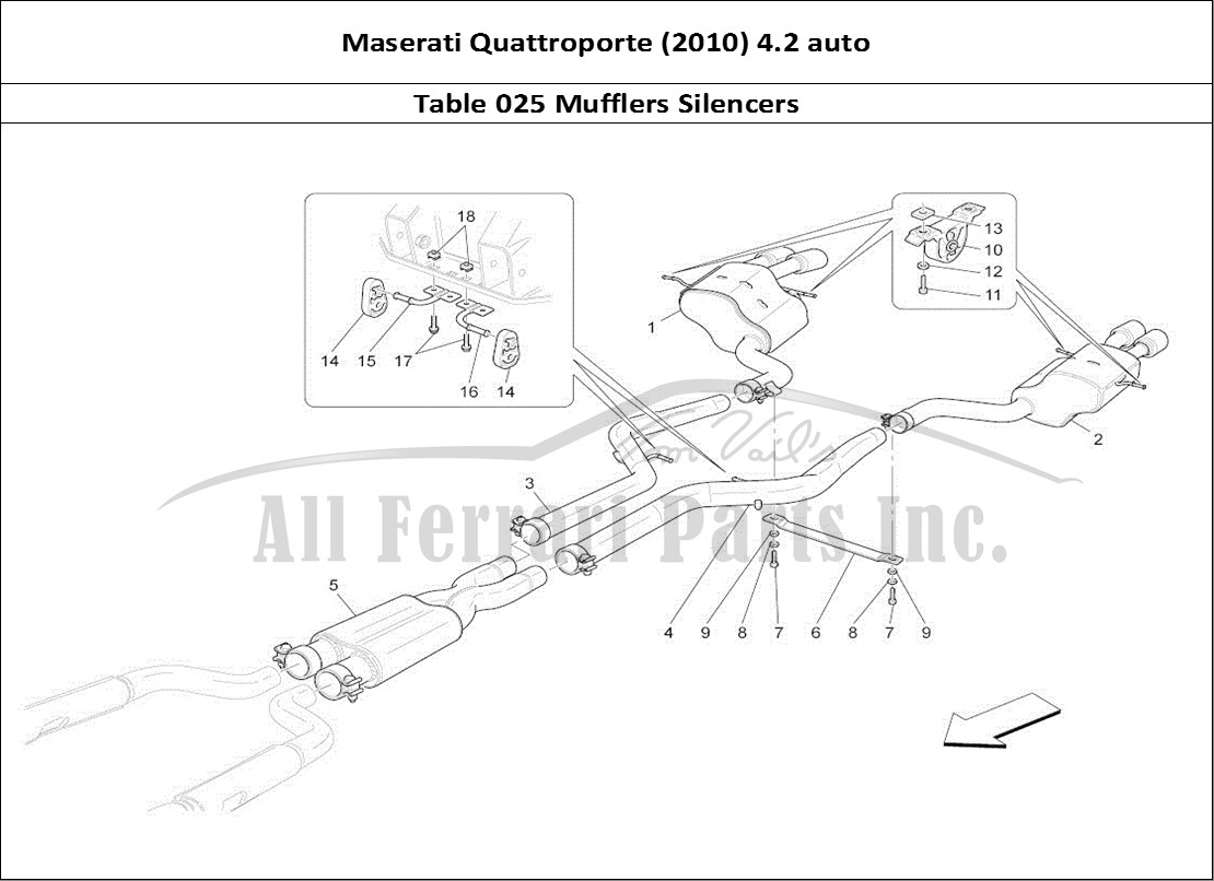 Ferrari Parts Maserati QTP. (2010) 4.2 auto Page 025 Silencers