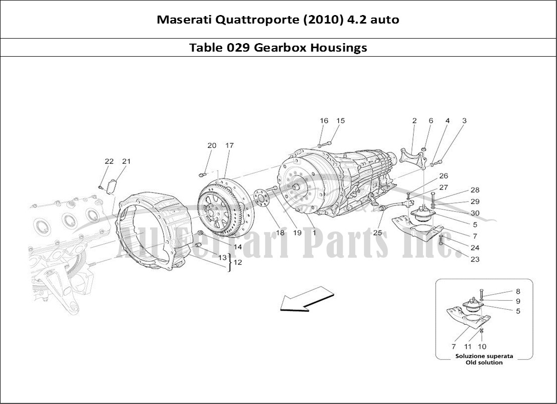 Ferrari Parts Maserati QTP. (2010) 4.2 auto Page 029 Gearbox Housings