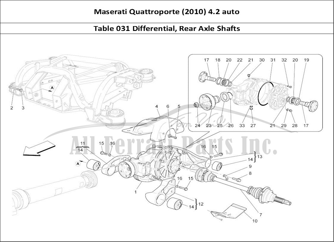 Ferrari Parts Maserati QTP. (2010) 4.2 auto Page 031 Differential And Rear Ax