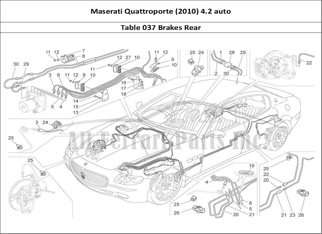 Ferrari Parts Maserati QTP. (2010) 4.2 auto Page 037 Braking Devices On Rear
