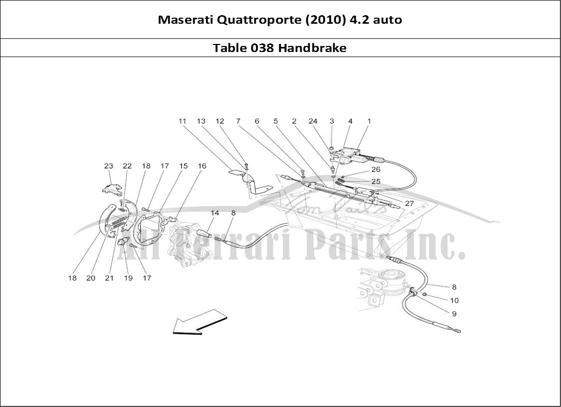 Ferrari Parts Maserati QTP. (2010) 4.2 auto Page 038 Handbrake
