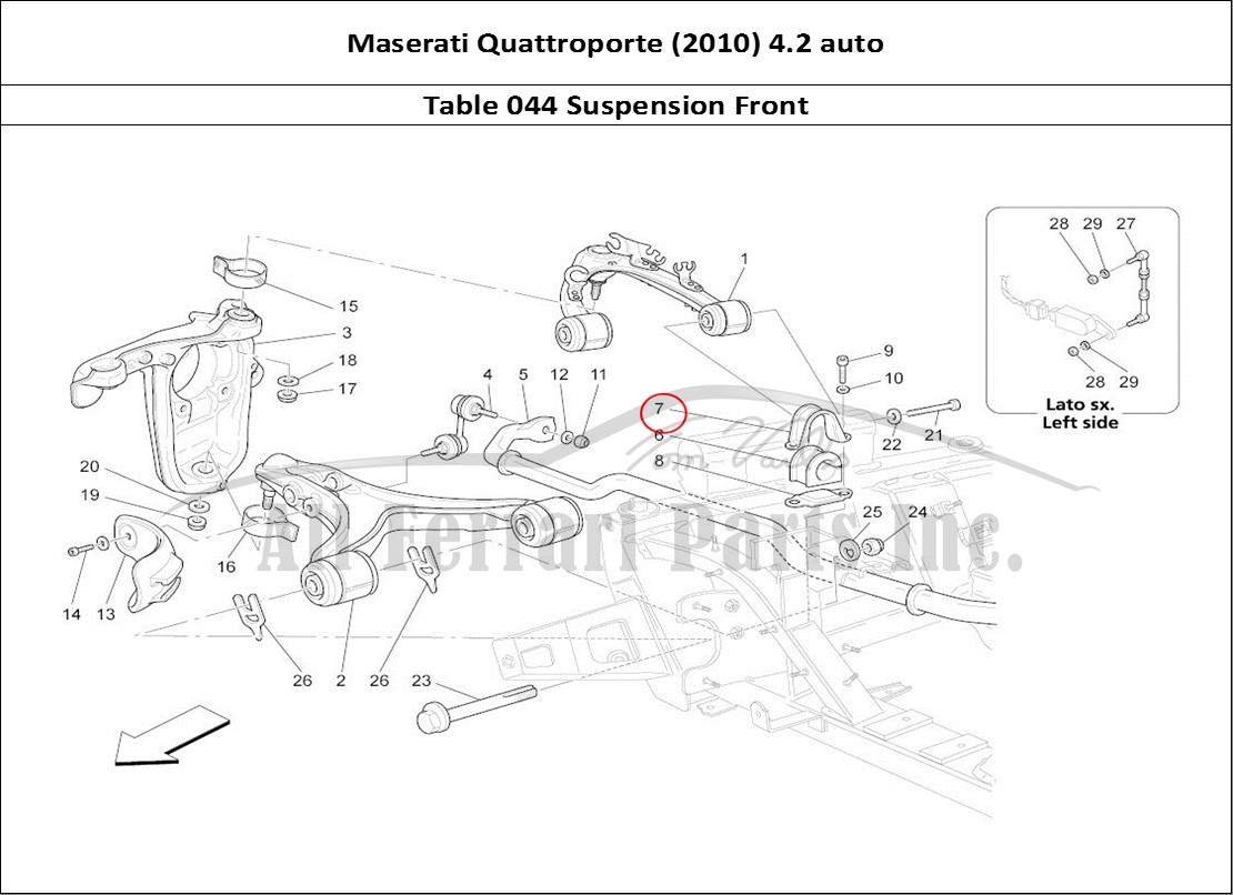 Ferrari Parts Maserati QTP. (2010) 4.2 auto Page 044 Front Suspension