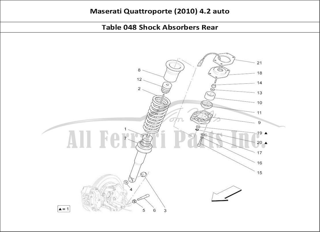 Ferrari Parts Maserati QTP. (2010) 4.2 auto Page 048 Rear Shock Absorber Devi