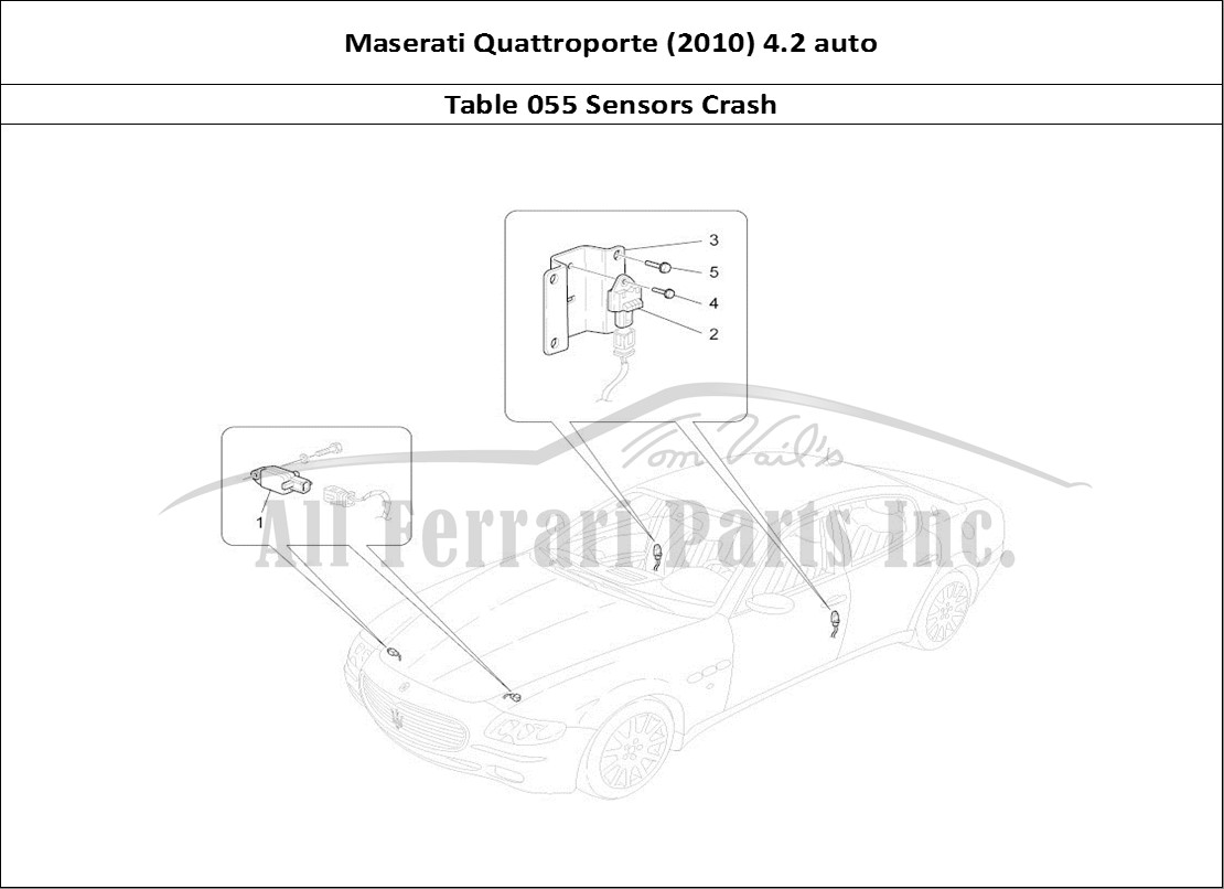 Ferrari Parts Maserati QTP. (2010) 4.2 auto Page 055 Crash Sensors