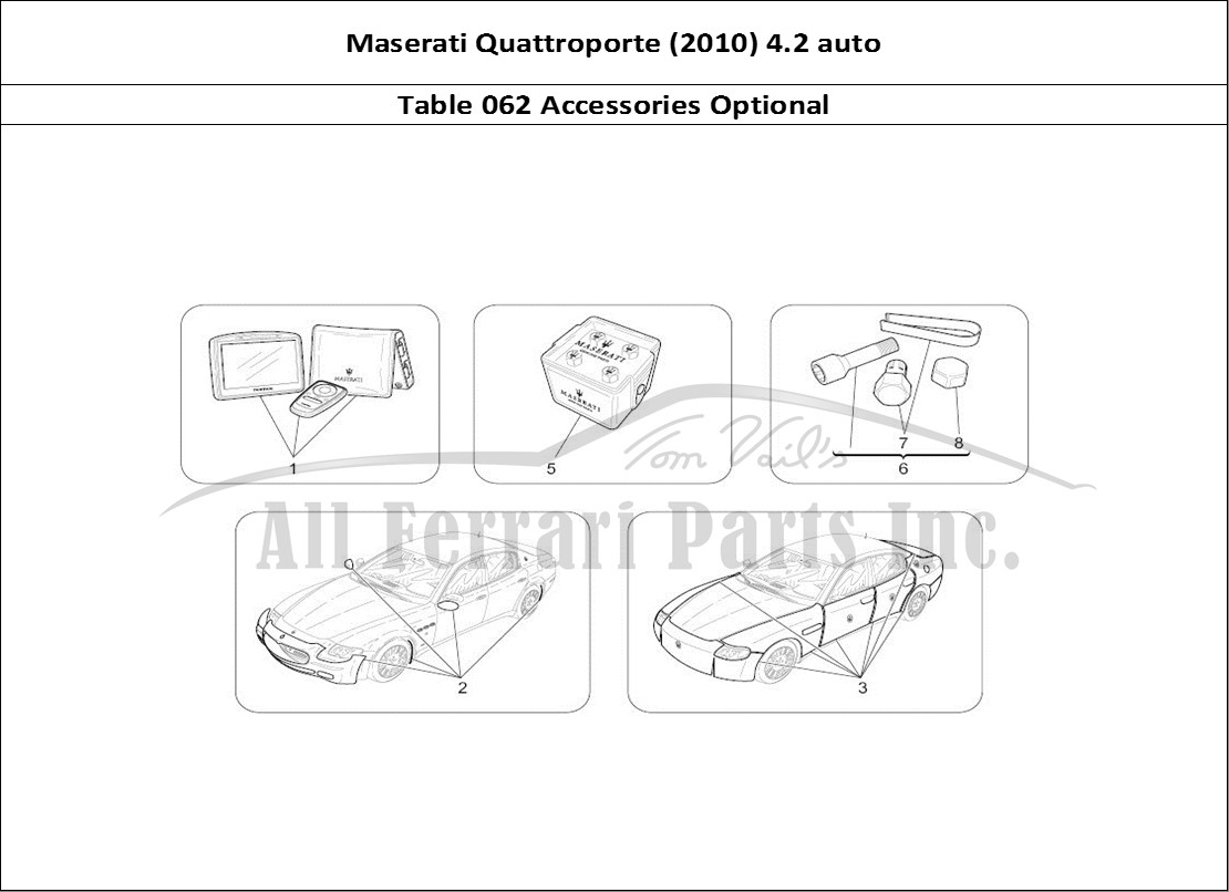 Ferrari Parts Maserati QTP. (2010) 4.2 auto Page 062 After Market Accessories