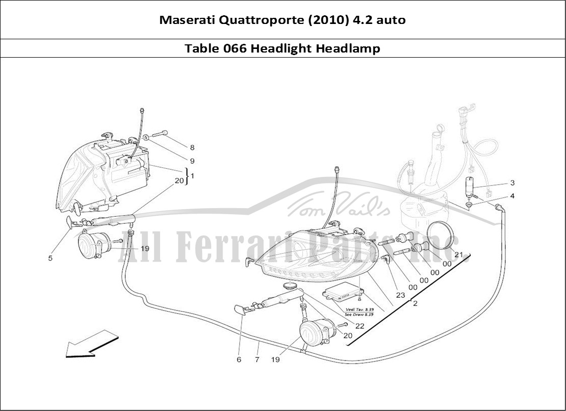 Ferrari Parts Maserati QTP. (2010) 4.2 auto Page 066 Headlight Clusters
