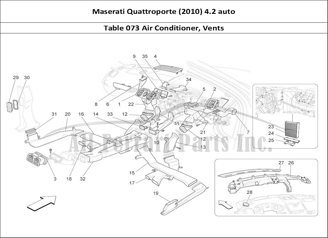 Ferrari Parts Maserati QTP. (2010) 4.2 auto Page 073 A/c Unit: Diffusion