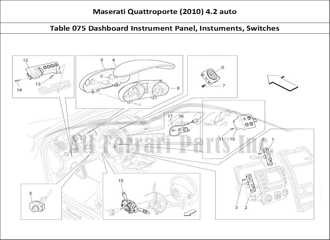 Ferrari Parts Maserati QTP. (2010) 4.2 auto Page 075 Dashboard Devices