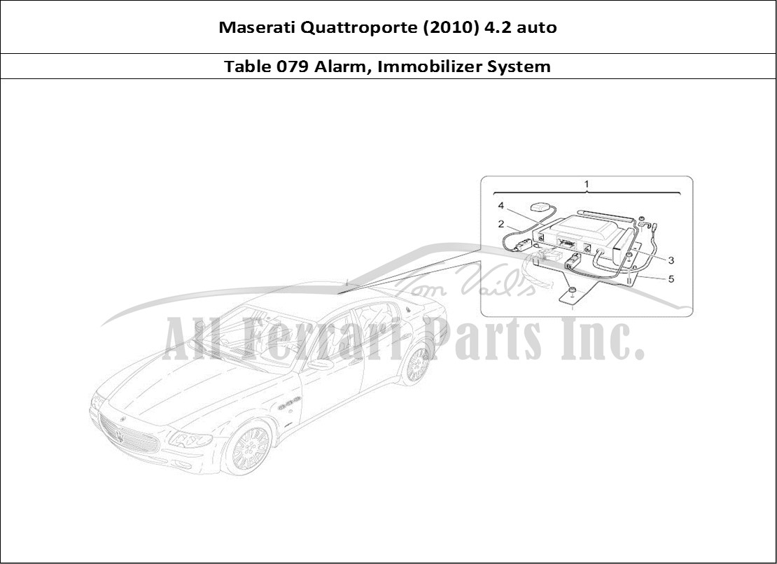 Ferrari Parts Maserati QTP. (2010) 4.2 auto Page 079 Alarm And Immobilizer Sy