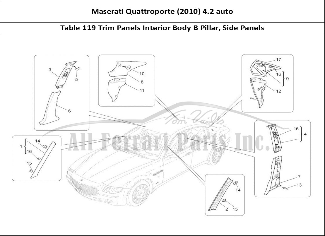 Ferrari Parts Maserati QTP. (2010) 4.2 auto Page 119 Passenger Compartment B