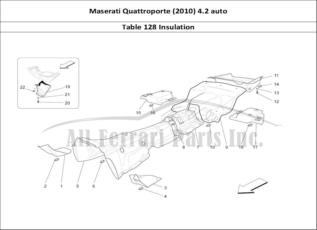 Ferrari Parts Maserati QTP. (2010) 4.2 auto Page 128 Thermal Insulating Panel