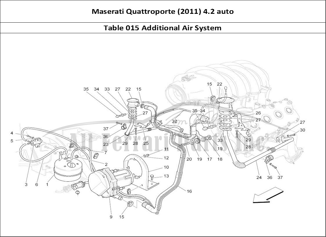 Ferrari Parts Maserati QTP. (2011) 4.2 auto Page 015 Additional Air System