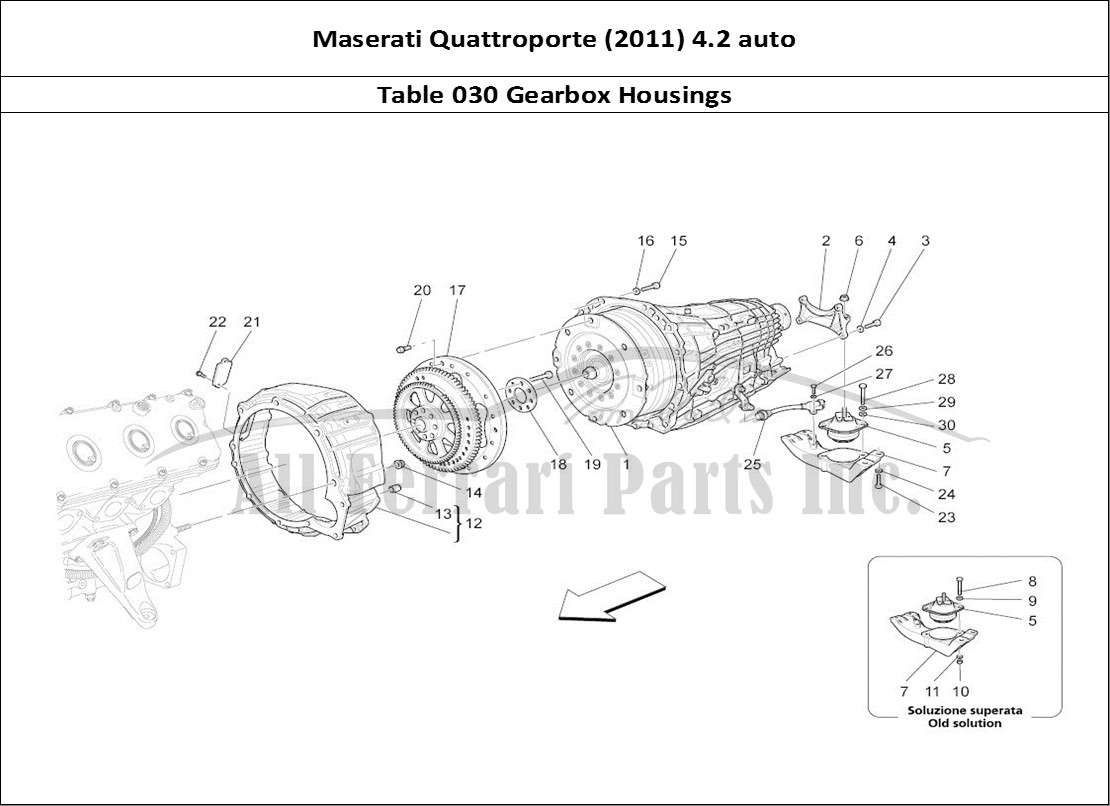 Ferrari Parts Maserati QTP. (2011) 4.2 auto Page 029 Gearbox Housings