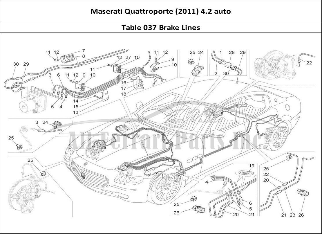 Ferrari Parts Maserati QTP. (2011) 4.2 auto Page 037 Lines