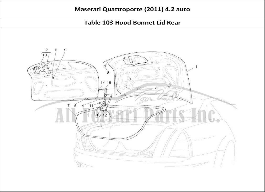 Ferrari Parts Maserati QTP. (2011) 4.2 auto Page 103 Rear Lid