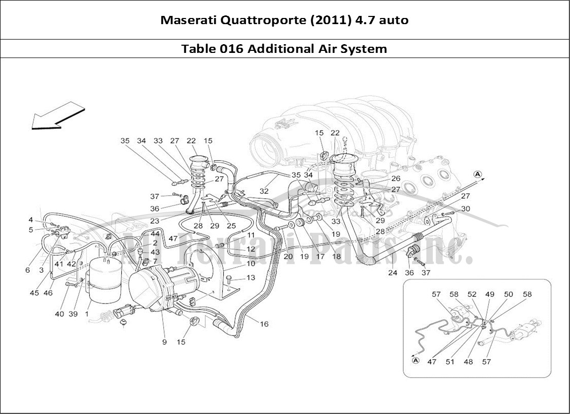 Ferrari Parts Maserati QTP. (2011) 4.7 auto Page 016 Additional Air System