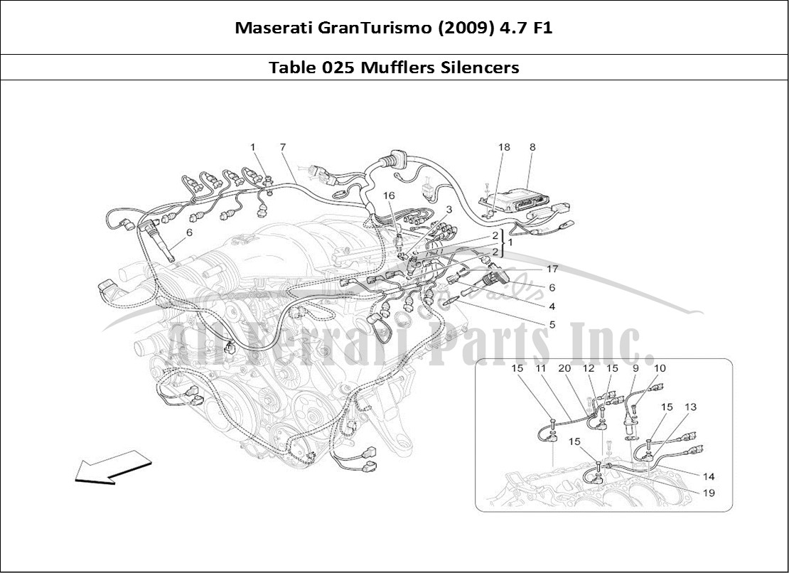 Ferrari Parts Maserati GranTurismo (2009) 4.7 F1 Page 025 Silencers