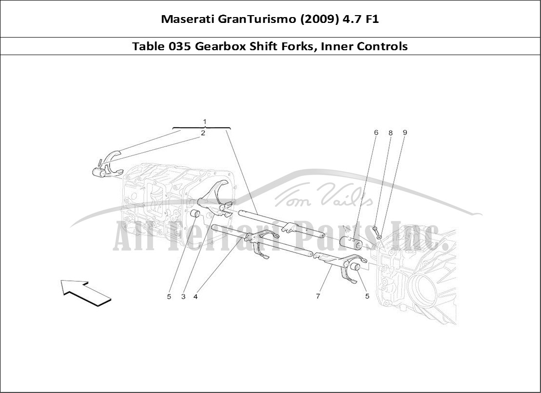 Ferrari Parts Maserati GranTurismo (2009) 4.7 F1 Page 035 Inner Controls