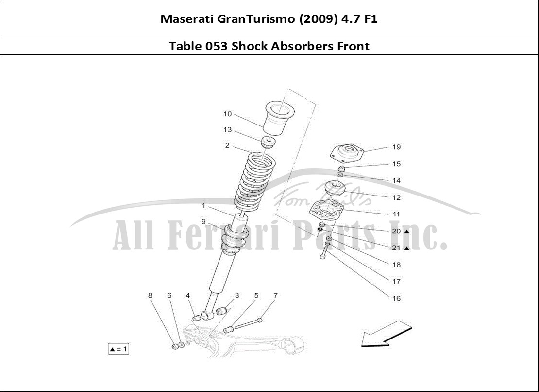 Ferrari Parts Maserati GranTurismo (2009) 4.7 F1 Page 053 Front Shock Absorber Devi