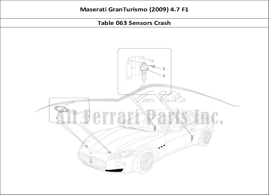 Ferrari Parts Maserati GranTurismo (2009) 4.7 F1 Page 063 Crash Sensors