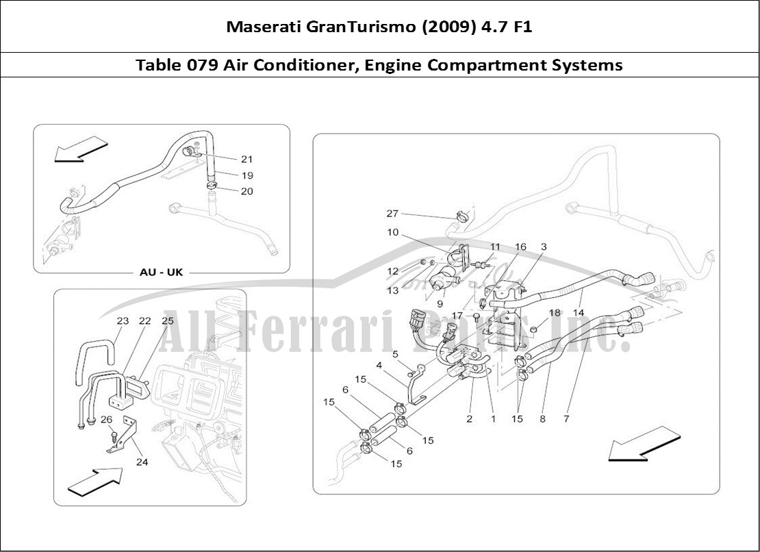Ferrari Parts Maserati GranTurismo (2009) 4.7 F1 Page 079 A/c Unit: Engine Compartm
