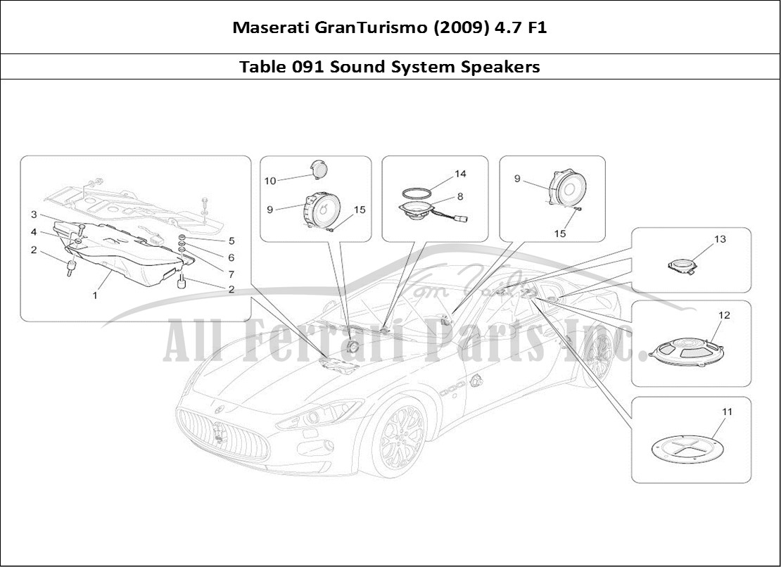Ferrari Parts Maserati GranTurismo (2009) 4.7 F1 Page 091 Sound Diffusion System
