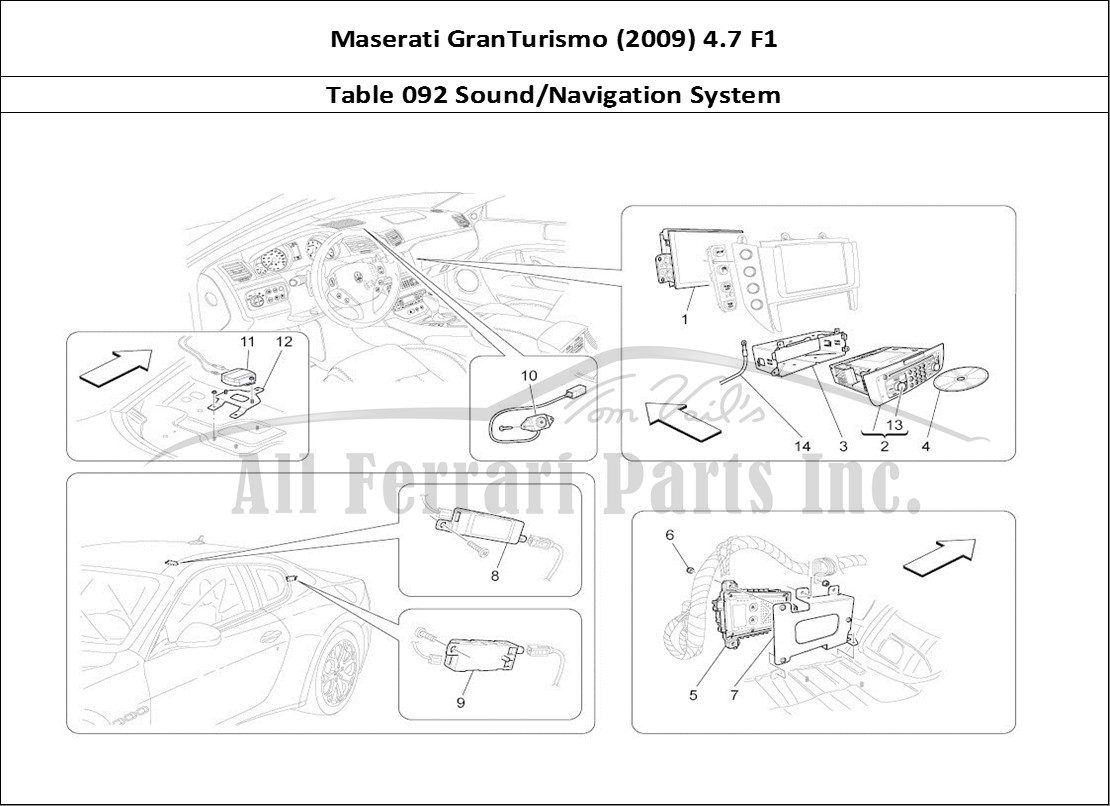 Ferrari Parts Maserati GranTurismo (2009) 4.7 F1 Page 092 It System