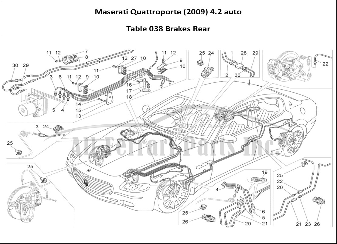 Ferrari Parts Maserati QTP. (2009) 4.2 auto Page 038 Braking Devices On Rear