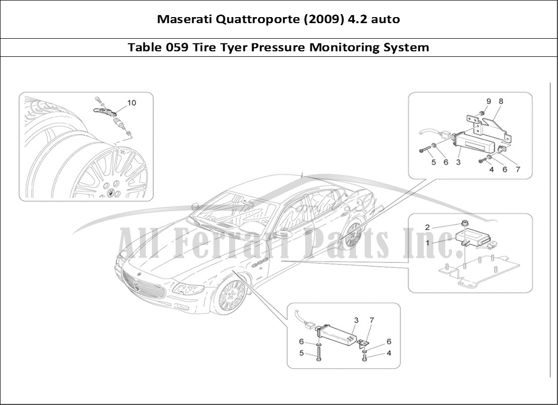 Ferrari Parts Maserati QTP. (2009) 4.2 auto Page 059 Tyre Pressure Monitoring