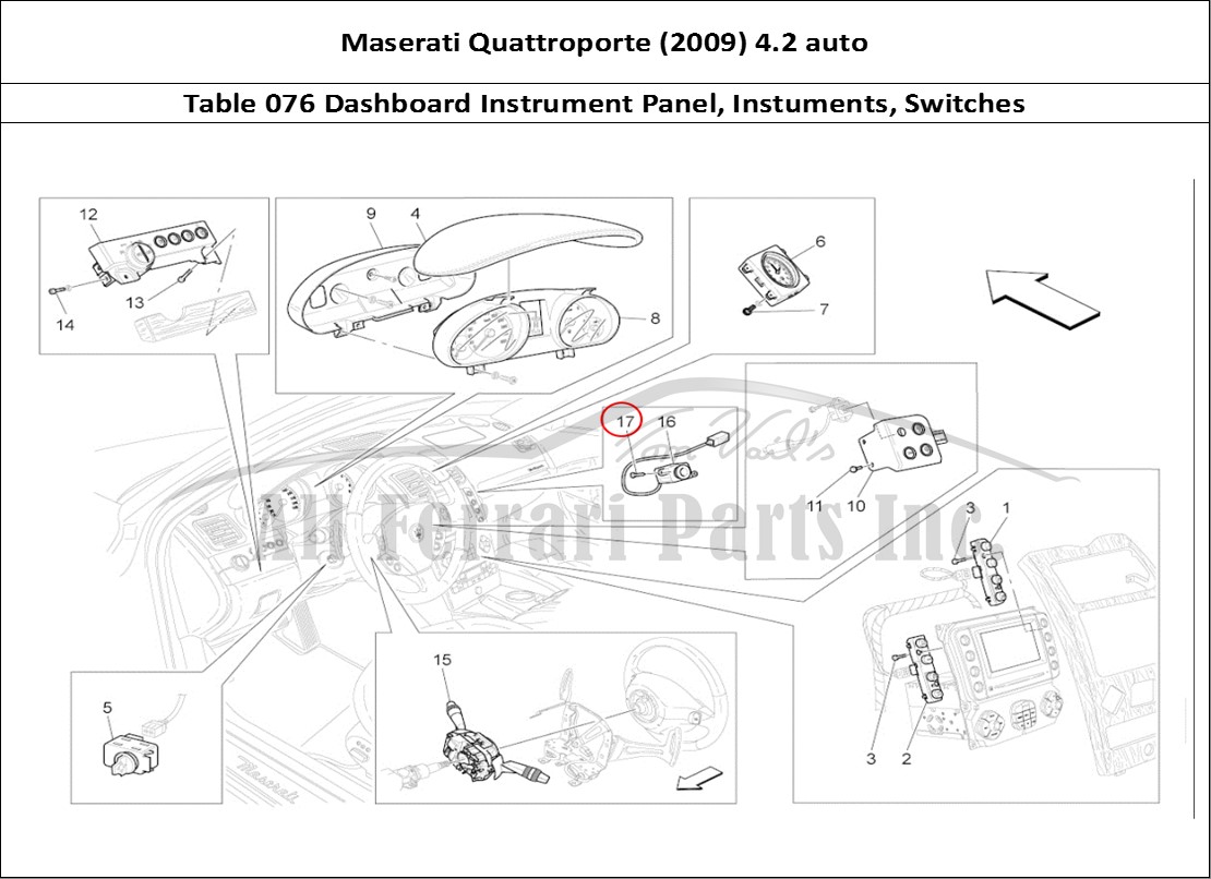 Ferrari Parts Maserati QTP. (2009) 4.2 auto Page 076 Dashboard Devices
