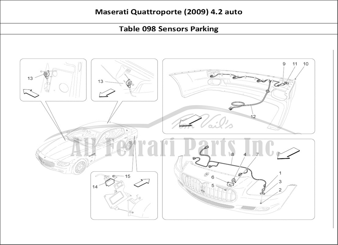 Ferrari Parts Maserati QTP. (2009) 4.2 auto Page 098 Parking Sensors