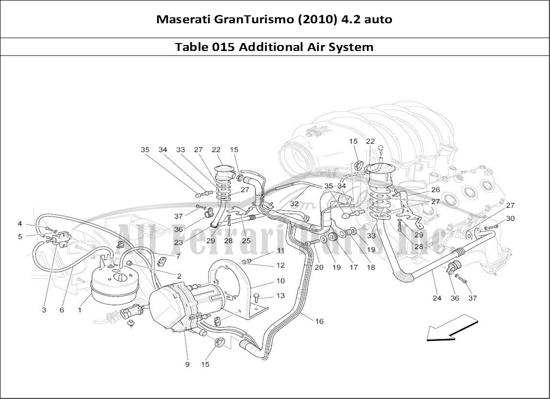Ferrari Parts Maserati GranTurismo (2010) 4.2 auto Page 015 Additional Air System
