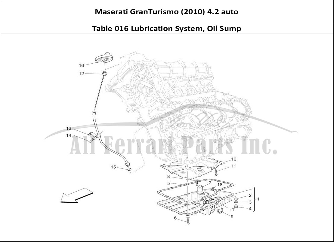 Ferrari Parts Maserati GranTurismo (2010) 4.2 auto Page 016 Lubrication System: Circu