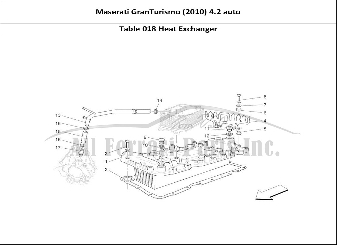 Ferrari Parts Maserati GranTurismo (2010) 4.2 auto Page 018 Heat Exchanger