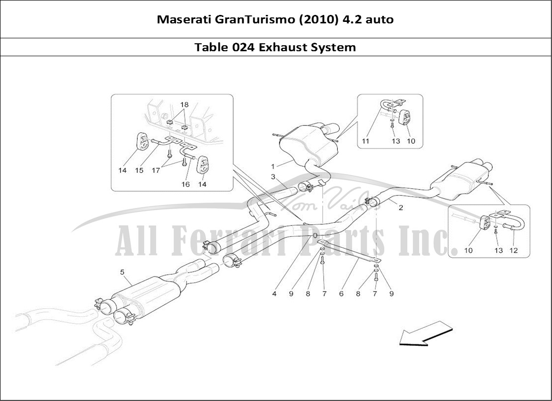 Ferrari Parts Maserati GranTurismo (2010) 4.2 auto Page 024 Silencers