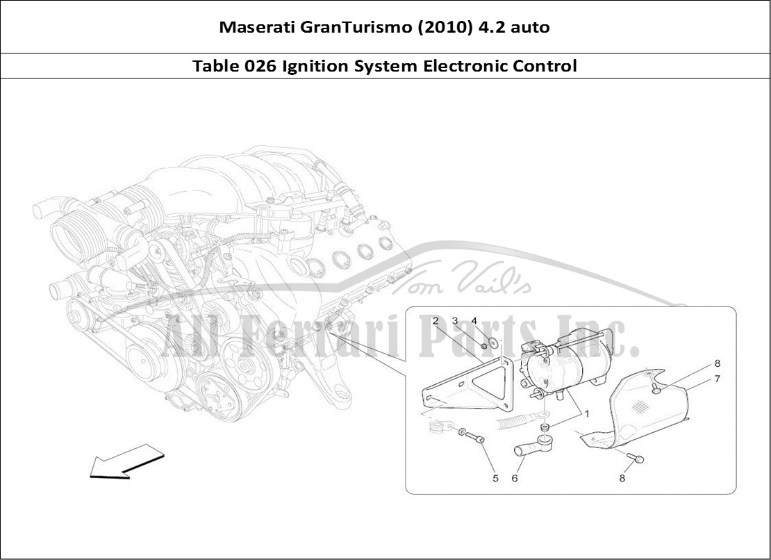 Ferrari Parts Maserati GranTurismo (2010) 4.2 auto Page 026 Electronic Control: Engin