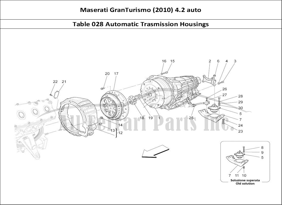 Ferrari Parts Maserati GranTurismo (2010) 4.2 auto Page 028 Gearbox Housings