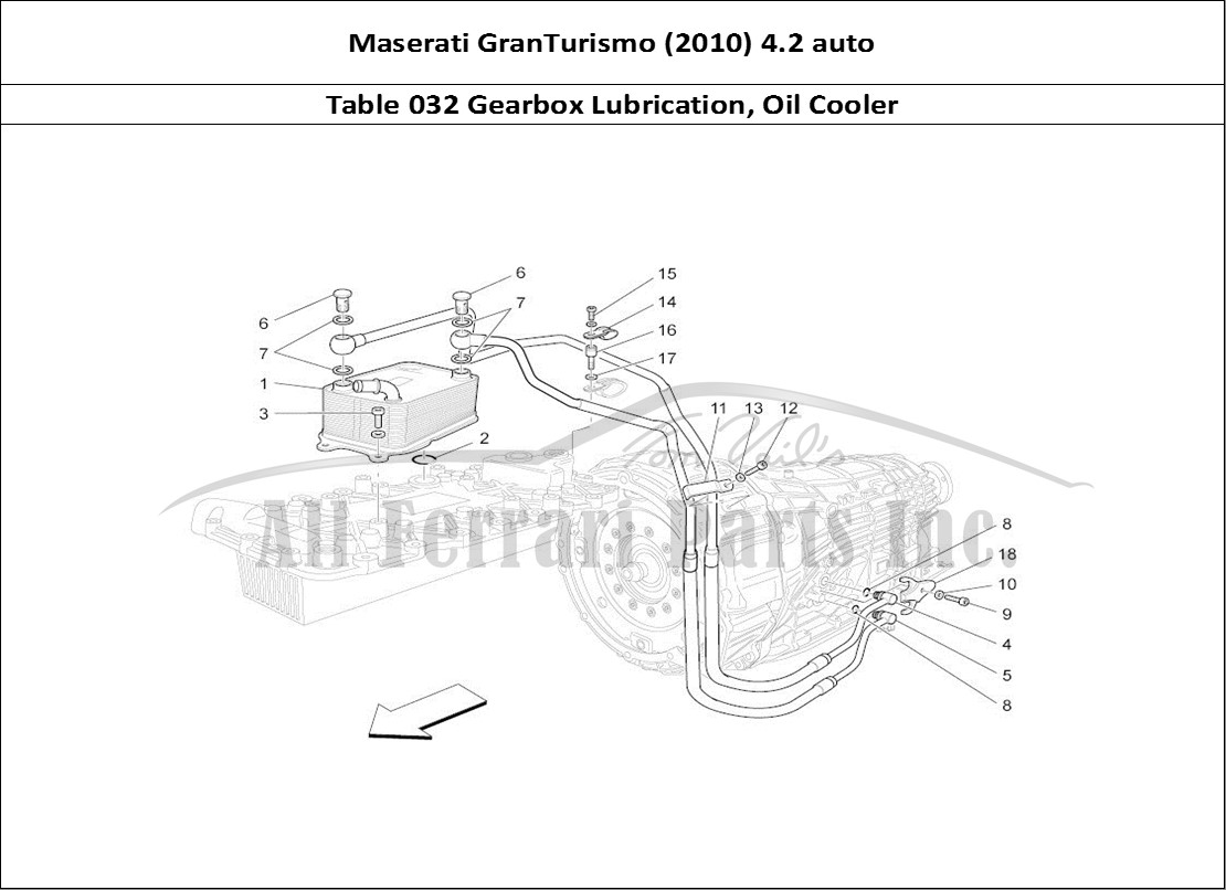 Ferrari Parts Maserati GranTurismo (2010) 4.2 auto Page 032 Lubrication And Gearbox O
