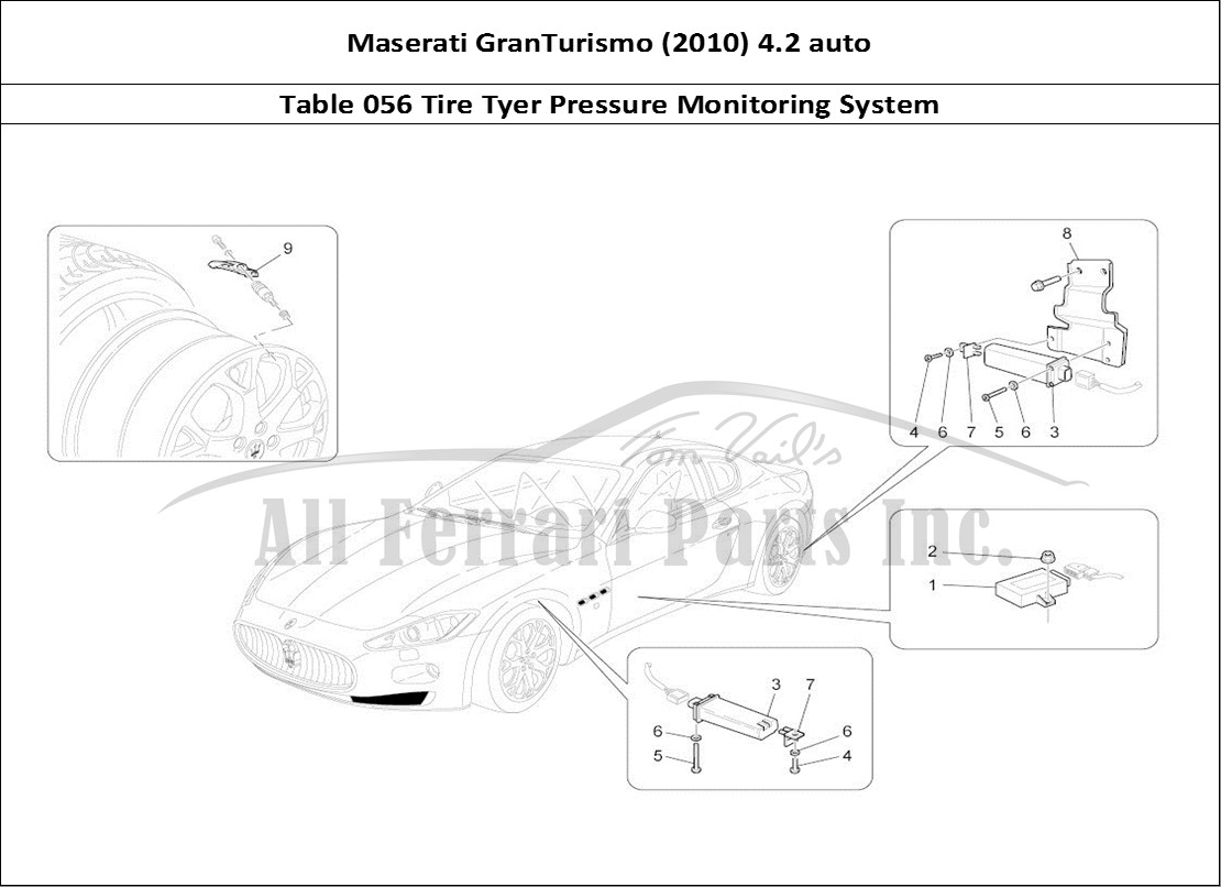 Ferrari Parts Maserati GranTurismo (2010) 4.2 auto Page 056 Tyre Pressure Monitoring