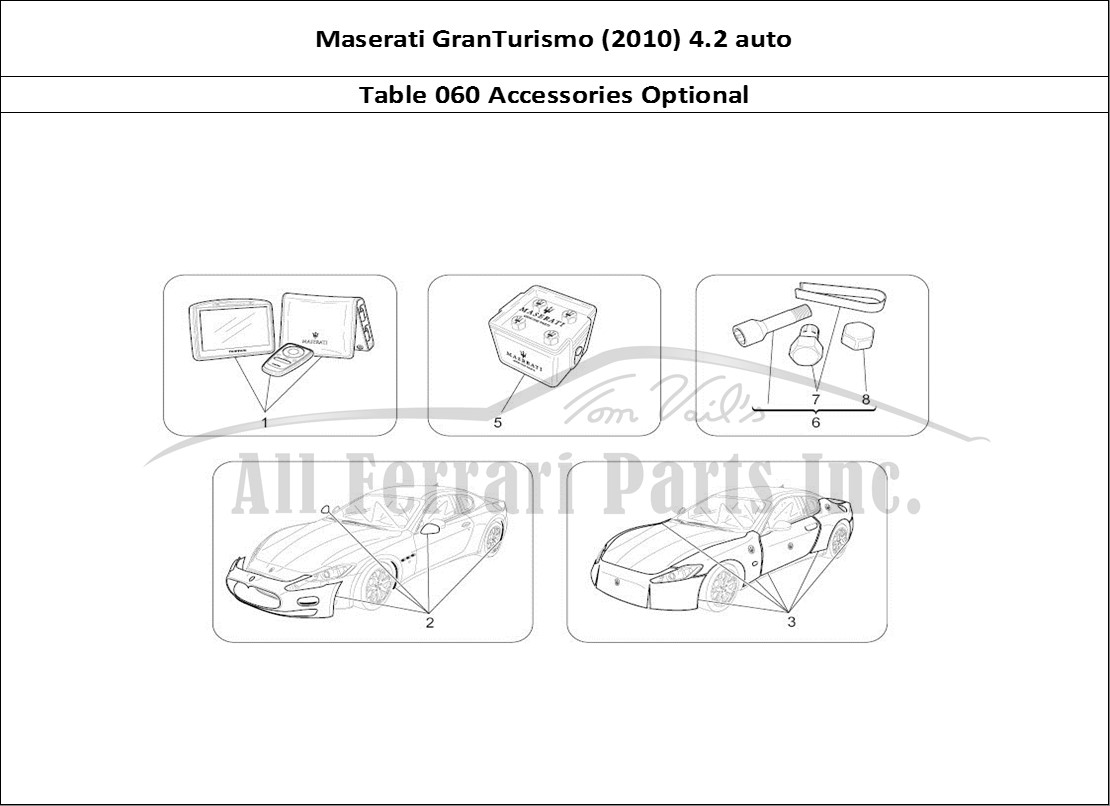 Ferrari Parts Maserati GranTurismo (2010) 4.2 auto Page 060 After Market Accessories