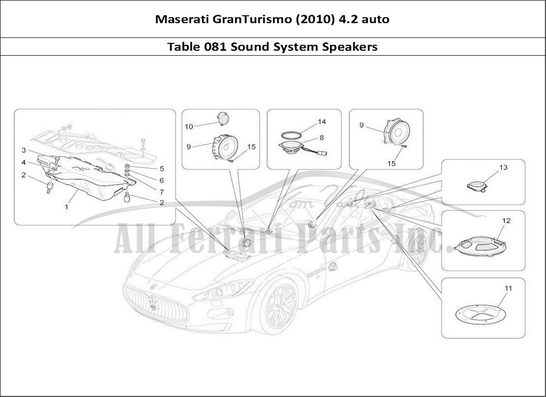 Ferrari Parts Maserati GranTurismo (2010) 4.2 auto Page 081 Sound Diffusion System