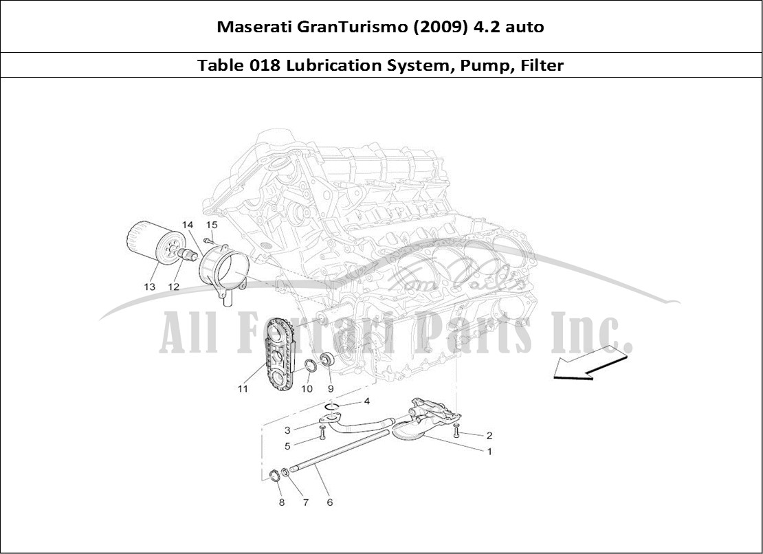 Ferrari Parts Maserati GranTurismo (2009) 4.2 auto Page 018 Lubrication System: Pump