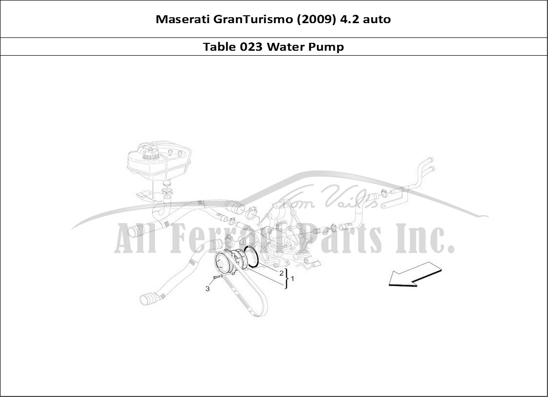 Ferrari Parts Maserati GranTurismo (2009) 4.2 auto Page 023 Cooling System: Water Pum