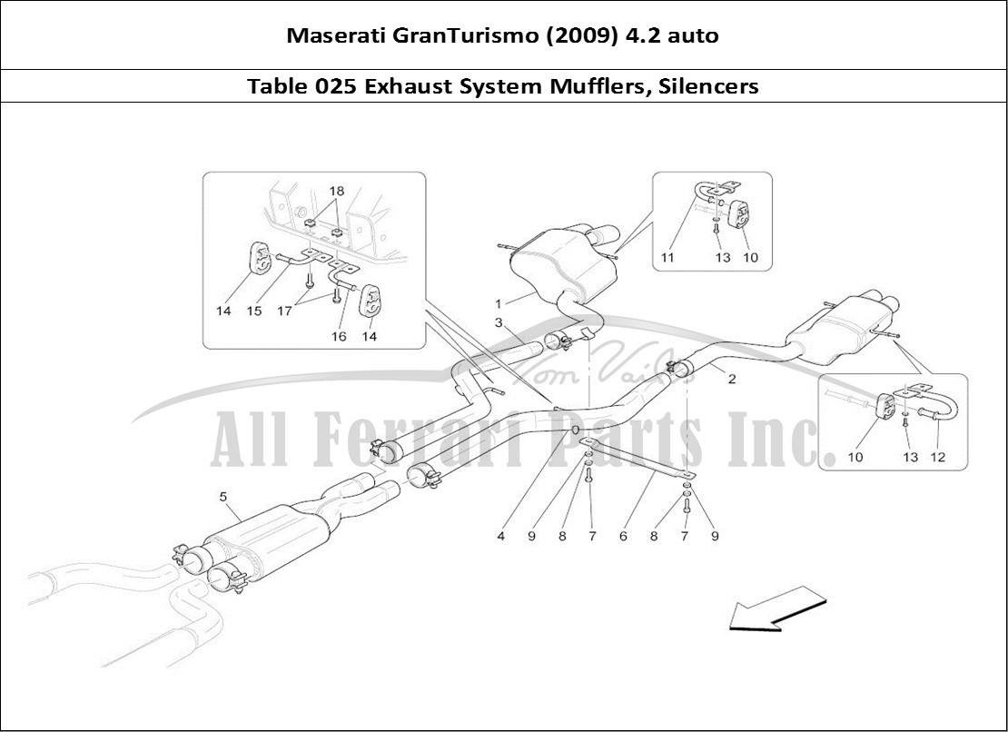 Ferrari Parts Maserati GranTurismo (2009) 4.2 auto Page 025 Silencers