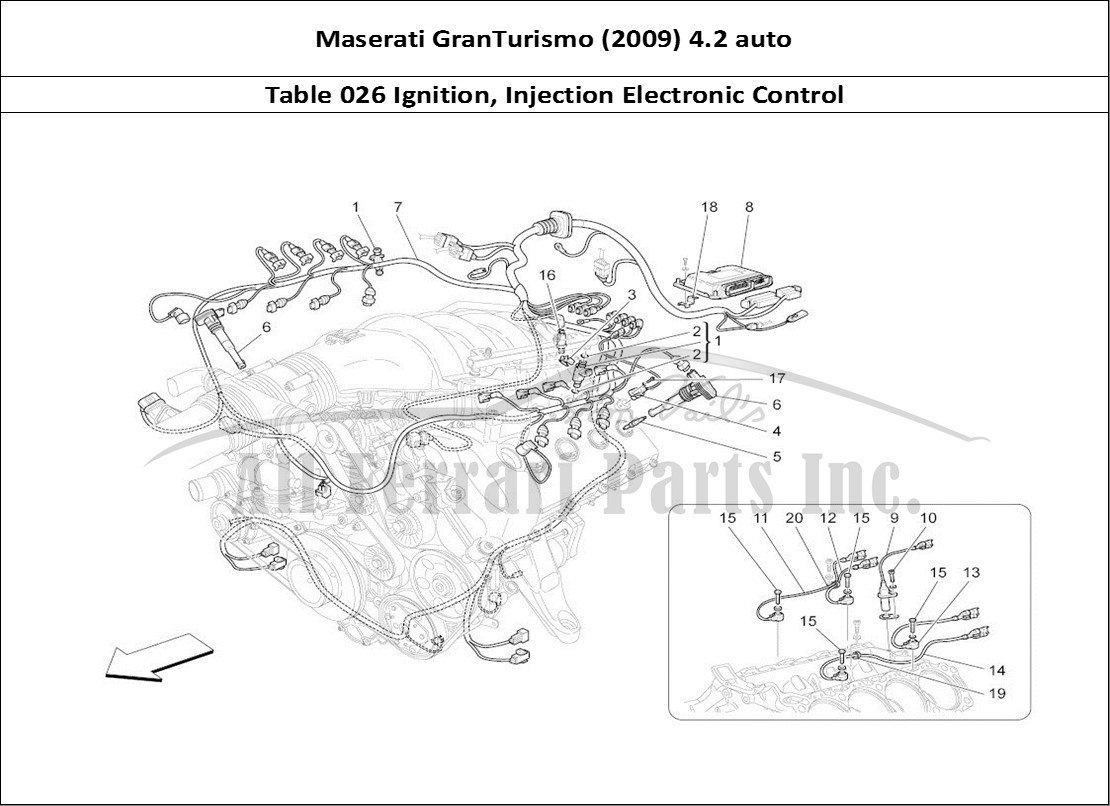 Ferrari Parts Maserati GranTurismo (2009) 4.2 auto Page 026 Electronic Control: Injec