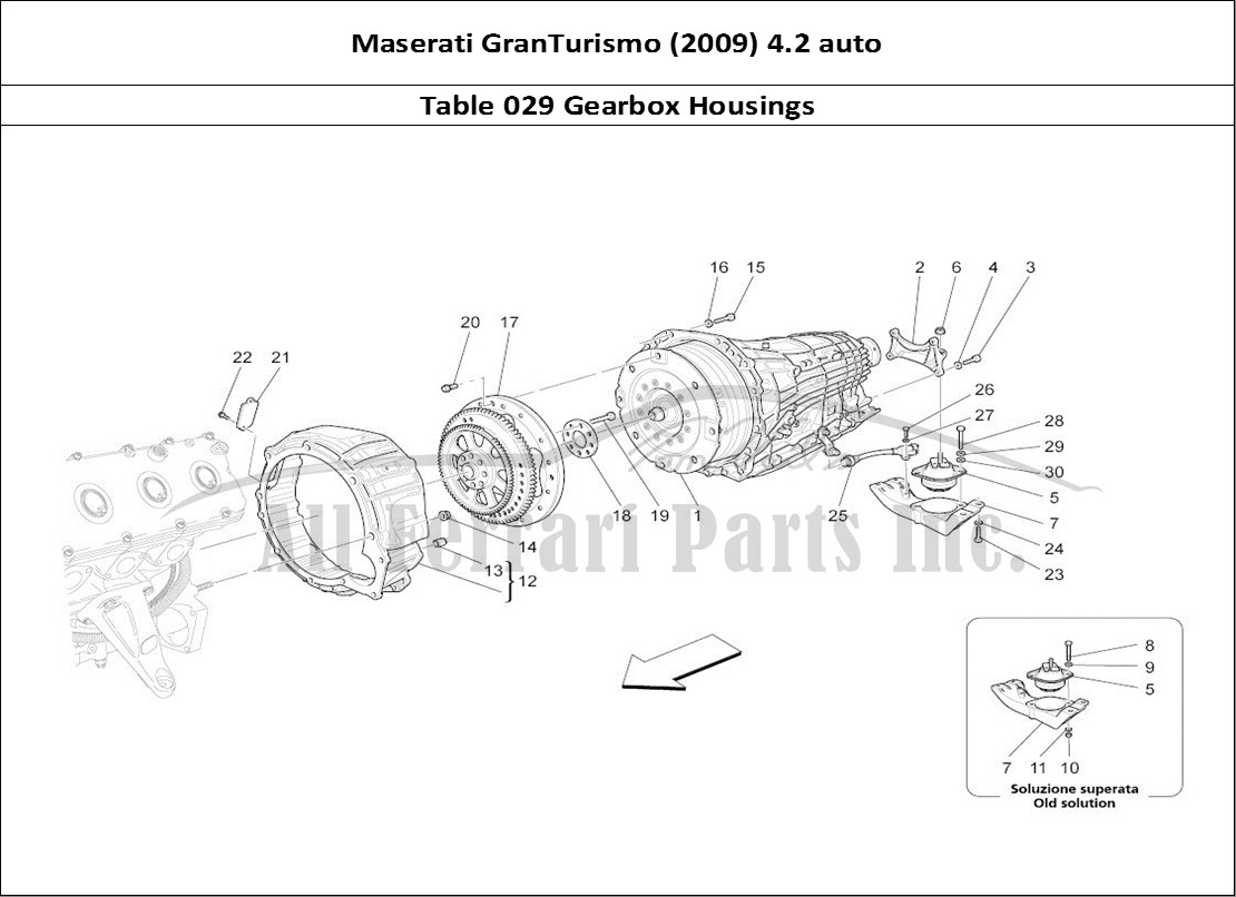 Ferrari Parts Maserati GranTurismo (2009) 4.2 auto Page 029 Gearbox Housings
