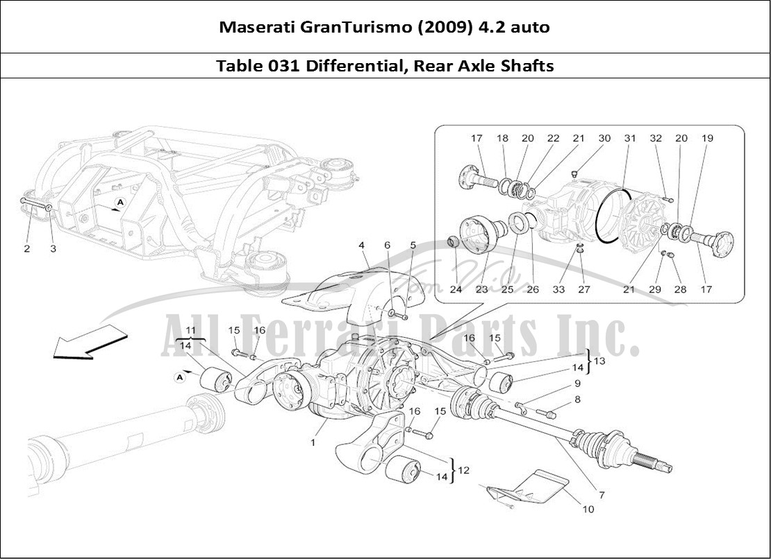 Ferrari Parts Maserati GranTurismo (2009) 4.2 auto Page 031 Differential And Rear Axl