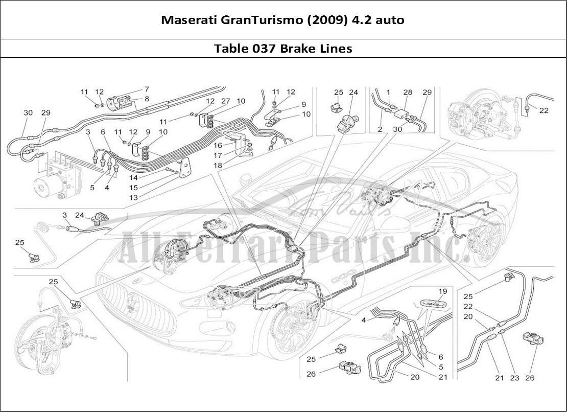 Ferrari Parts Maserati GranTurismo (2009) 4.2 auto Page 037 Lines
